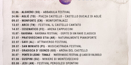 Prime date del SOLO TOUR – Estate 2023